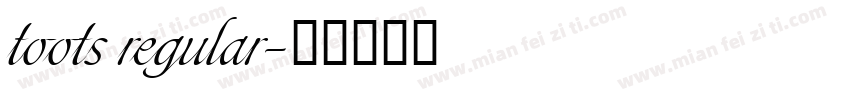 toots regular字体转换